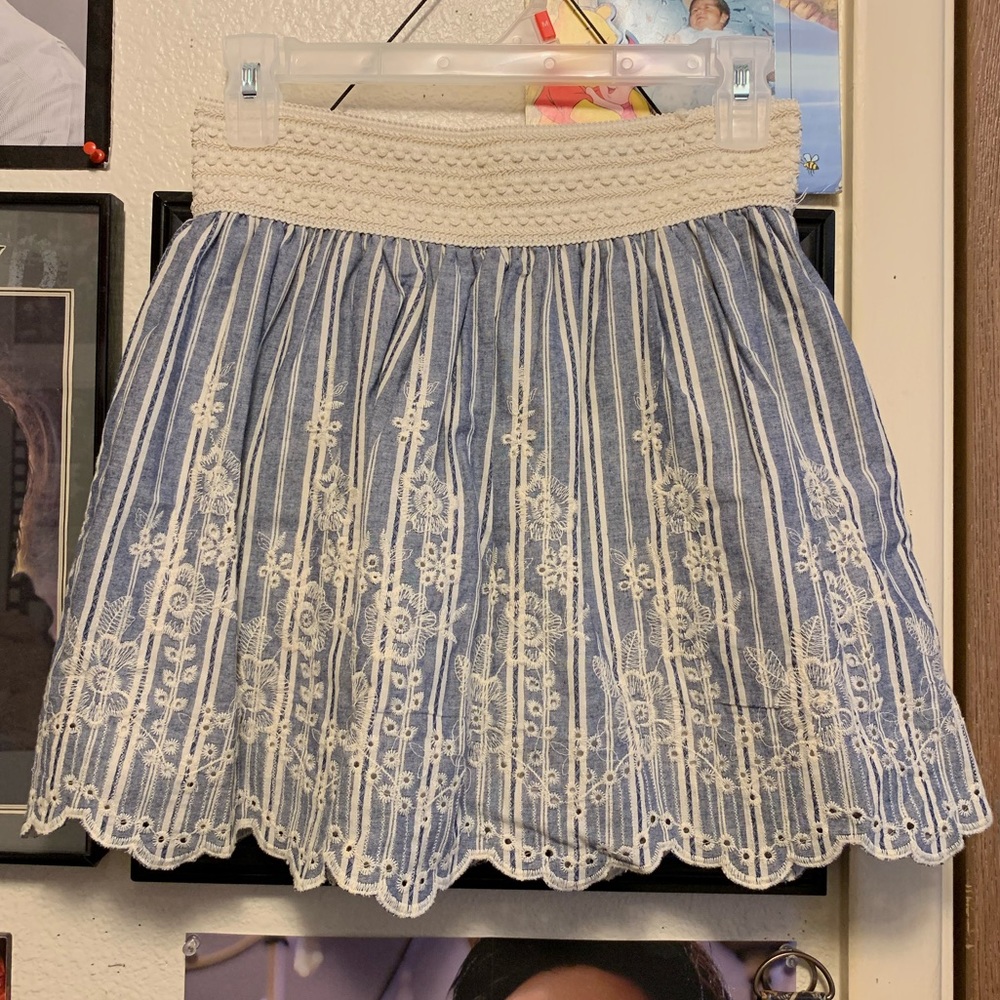Stripe Floral Skirt